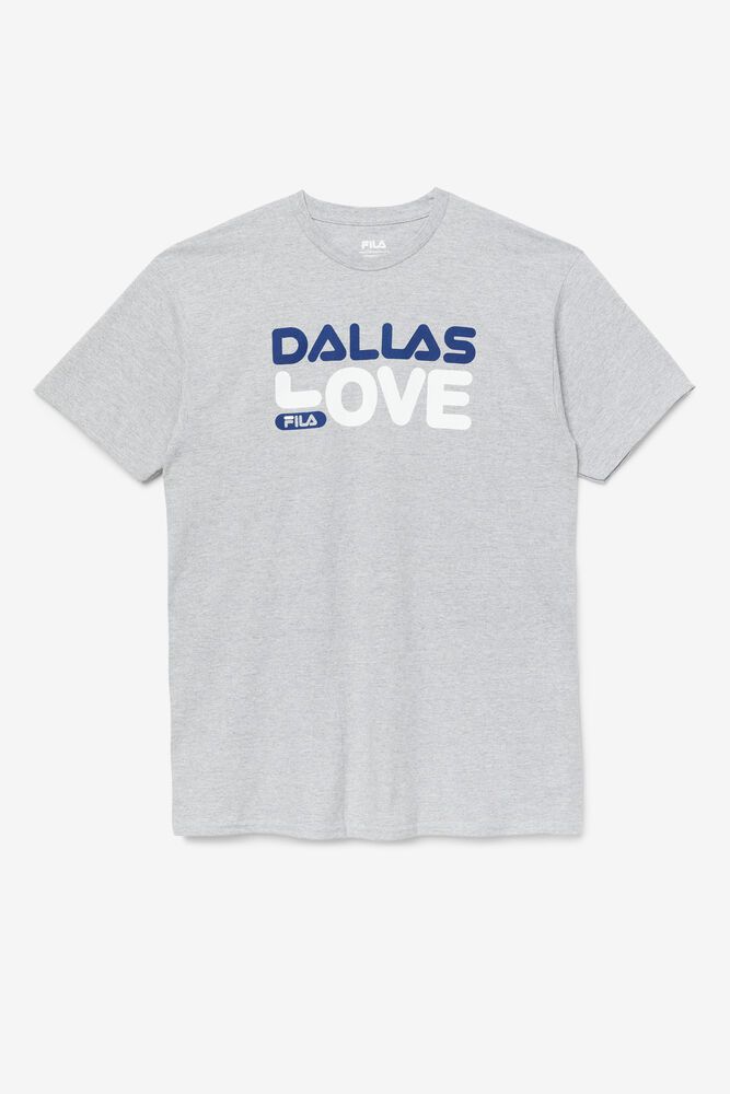 Fila Dallas Love T-Shirt Grey - Mens - 56823OKCG